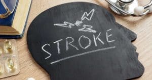 stroke signage on a doctor's table