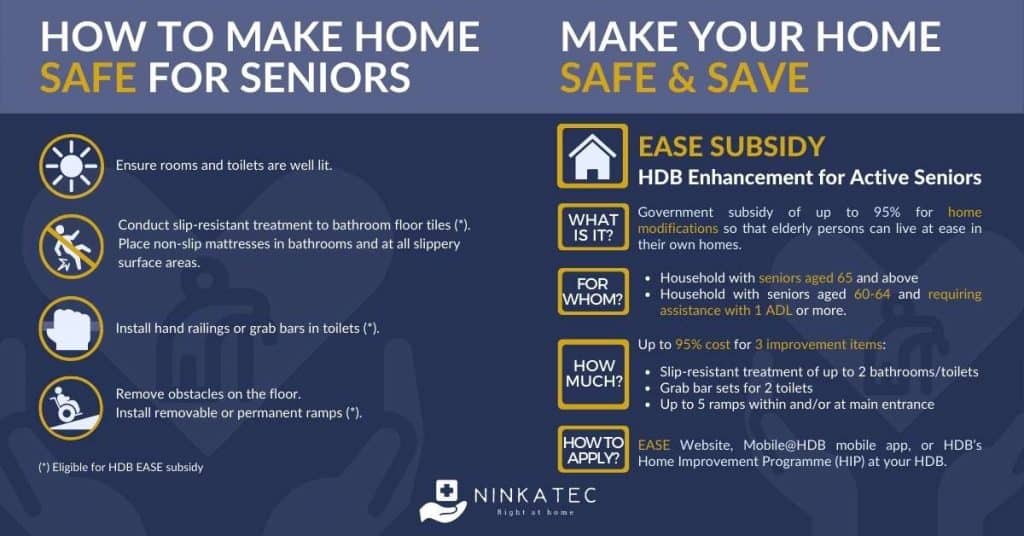 How to make home safe for senior and use EASE subsidy to save